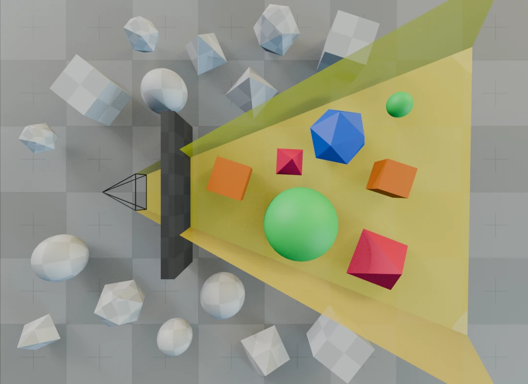 visualizzazione del Frustum