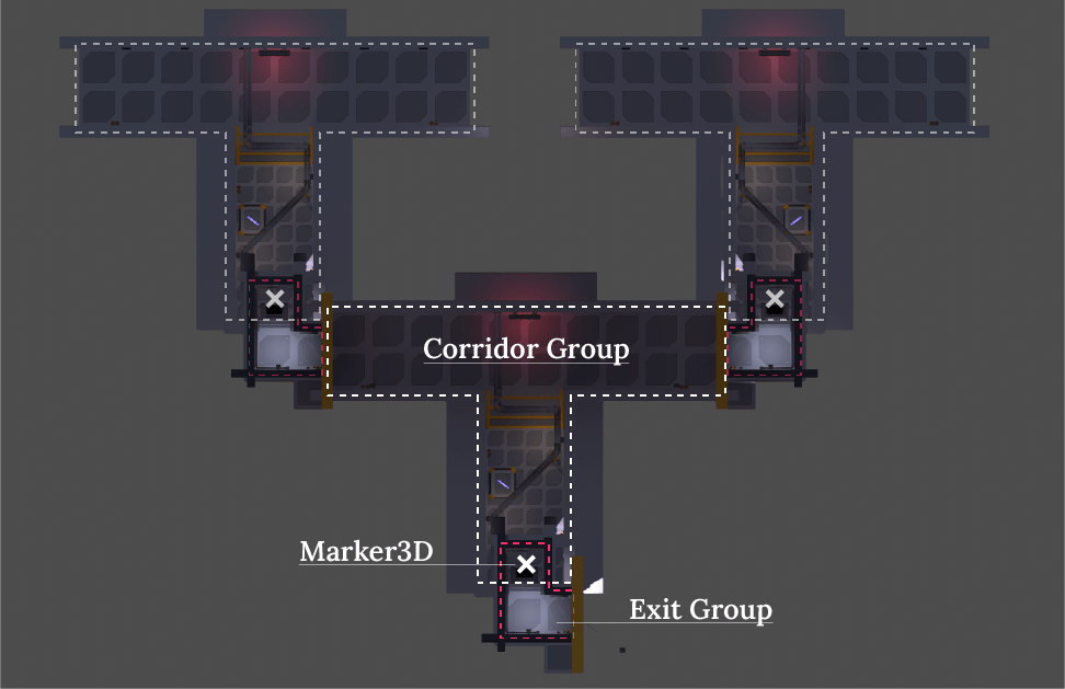 vista dall'alto di tutta la mappa di gioco